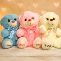 Peluche osito con moña 20cm