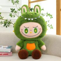 Peluche labubu con pijama verde 38cm