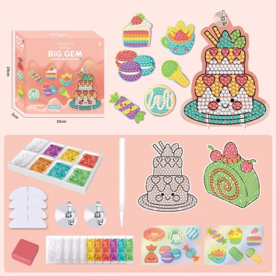 Diamantes para decorar sticker en caja 25x24x5 cm