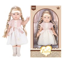 Muñeca en caja dorada 28x12x47 cm