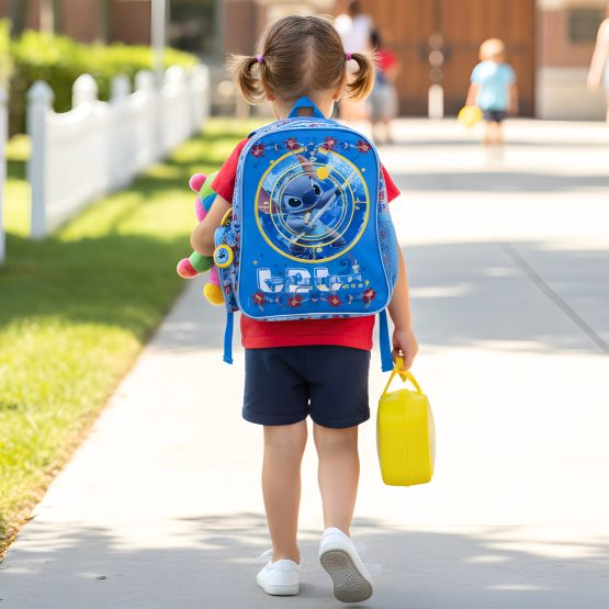 Mochila con bolsillo lateral personajes