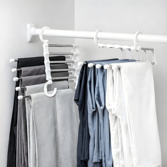 Percha multifuncional para pantalones