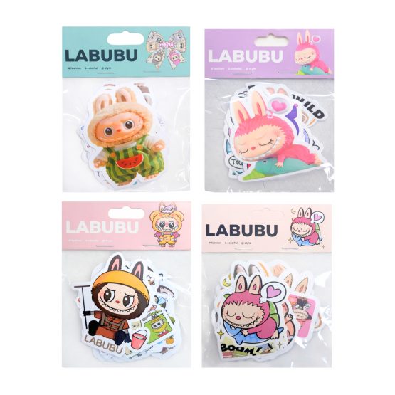 Stickers labubu en bolsa 6×8 cm