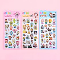 Stickers labubu en plancha 10×12 cm