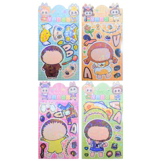 Stickers labubu armar personaje 11.5×21 cm