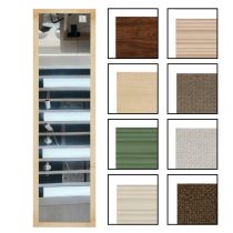 Espejo rectangular con marco texturado 30×123 cm