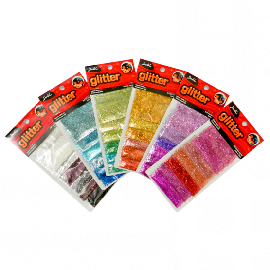 Brillantina degrade plata y oro x 6