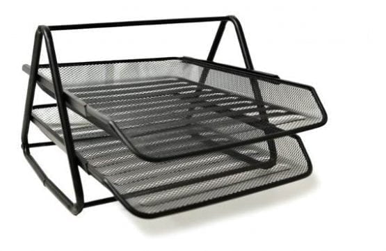 Bandeja metal calado 2 pisos