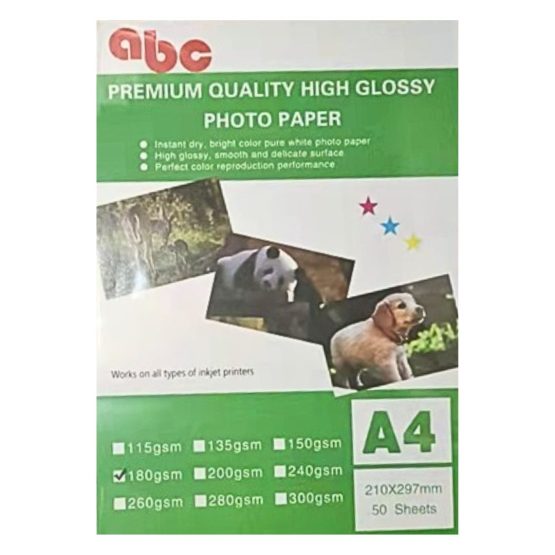 Papel fotografico brilloso a4