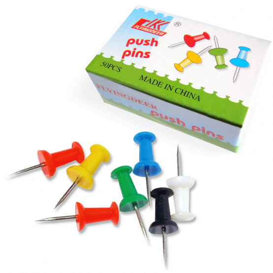 Pinchos de colores x 50 para tablero