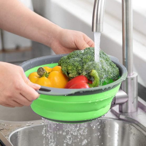 Colador de silicona plegable