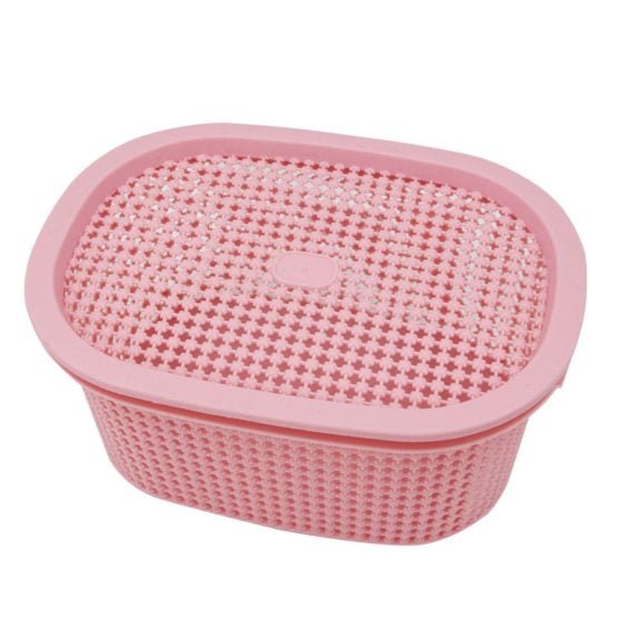 Caja organizadora plast oval c- tapa