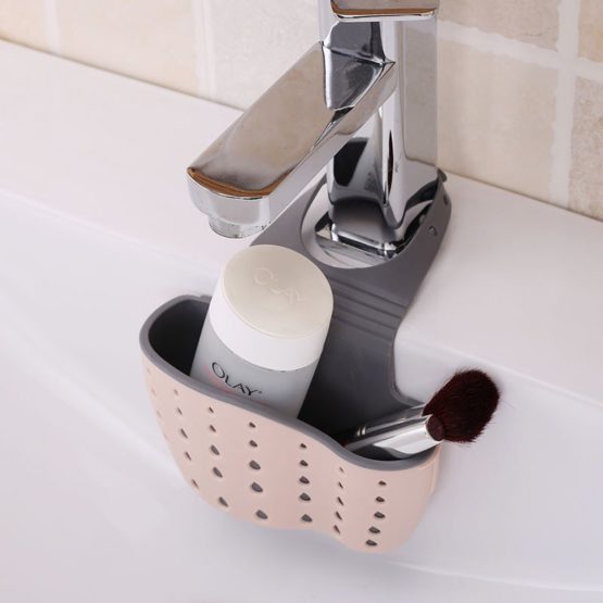 Jabonera porta esponja silicona gris