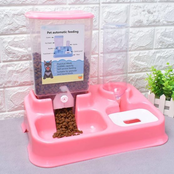 Dispensador agua y comida p-mascotas