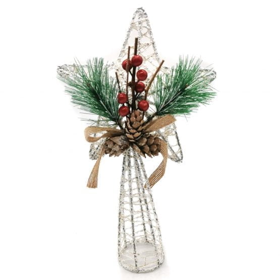 Adorno navideño puntero estrella c- moña