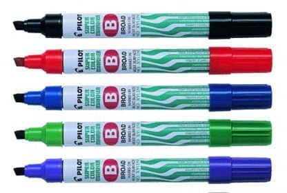 Marcador pilot perm. azul biselado