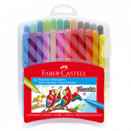 Marcadores faber fino estuche x 24
