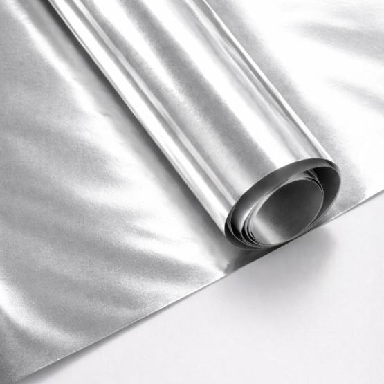 Papel afiche metalizado plata