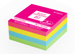 Block autoadhesivo 76×76 400h 4 colores