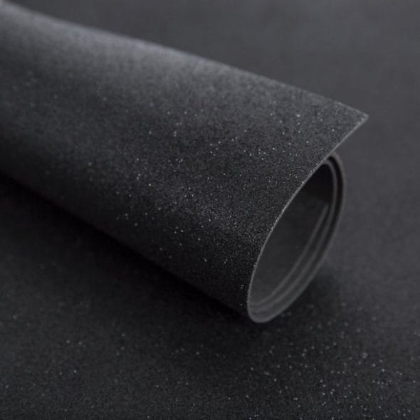 Goma eva con brillantina negra