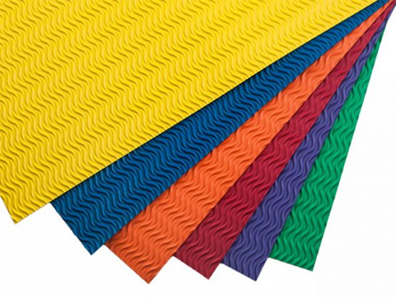 Goma eva ondulada verde manzana