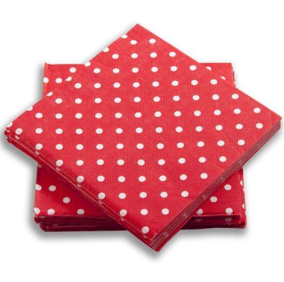 Servilleta lunares roja
