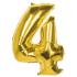 Globo metalico mylar numero 4 40cm