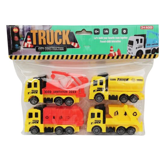 Camion de construccion x4 en bolsa