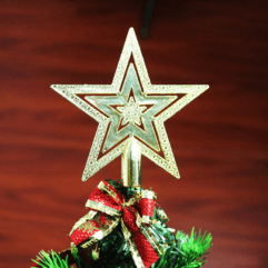 Puntero estrella dorada 19cm