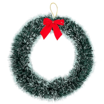 Adorno puerta corona c/moña 40cm