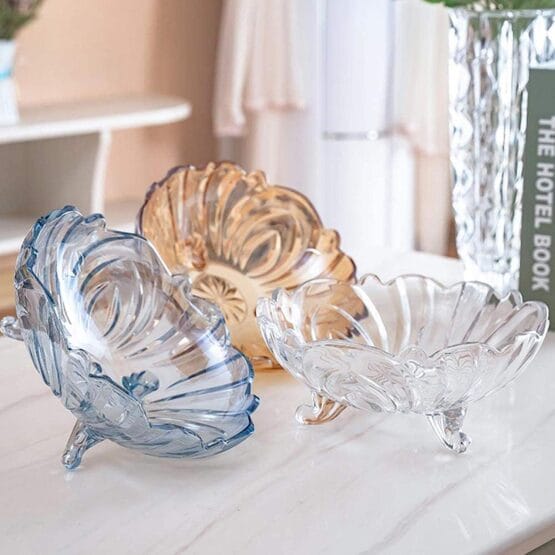 Plato vidrio dorado 23 cm