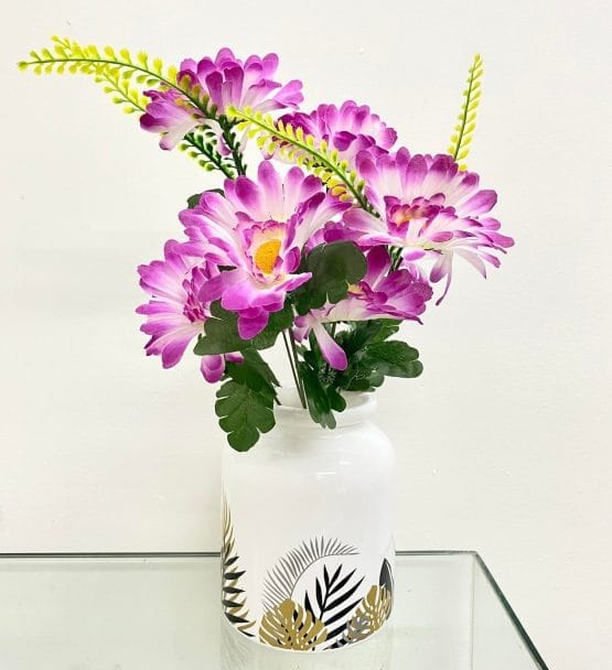 Ramo gerbera x 7 c/follaje plastico