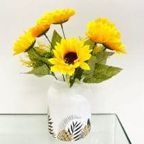 Ramo de girasol x 7 con follaje