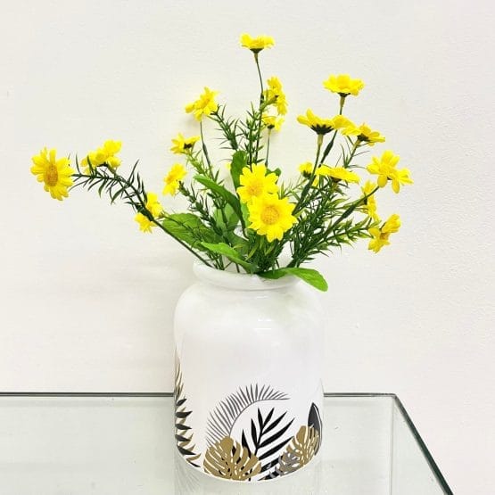 Ramo margarita x7 c/follaje