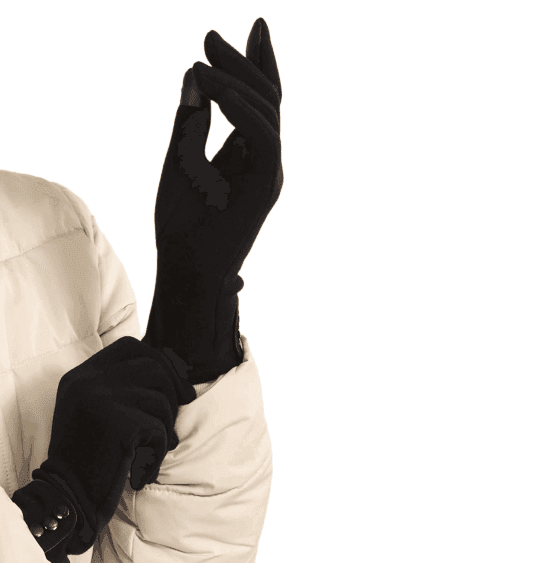 Guantes negros c/ touch p/ celular