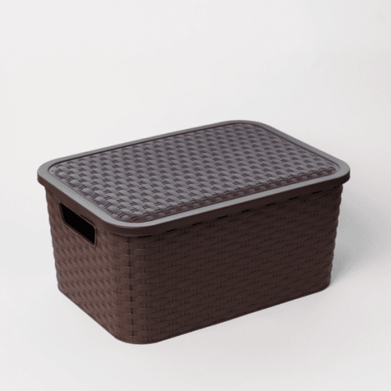 Organizador ratan c/ tapa mediano