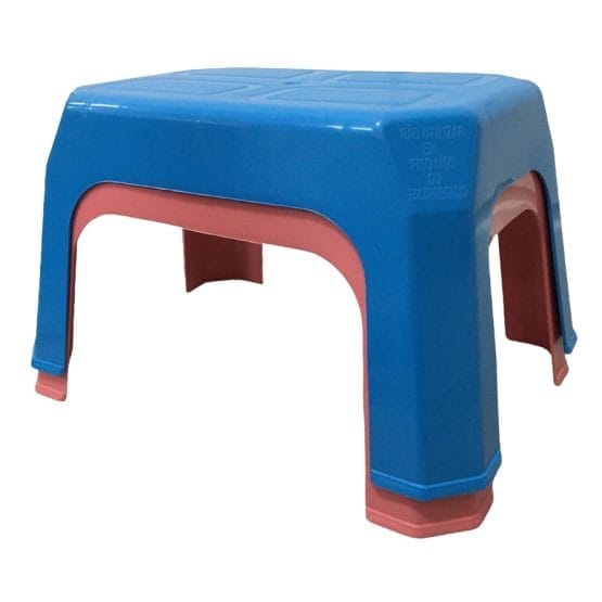 Banqueta infantil azul/rosa