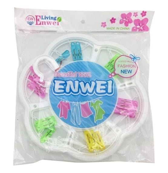 Colgante para ropa flor 18 palillos