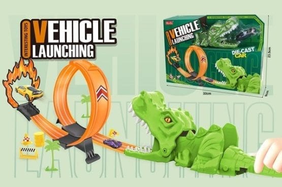 Pista autos dino c/lanzador