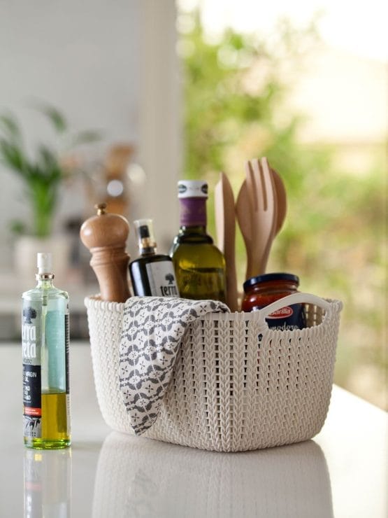 Organizador cesto de ratan chico 23,5*16,5*13,5 cm