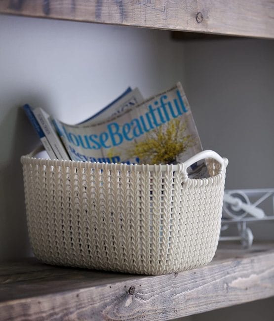 Organizador cesto de ratan grande 38*28*23cm