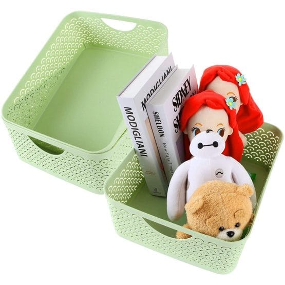 Organizador canasto de plastico