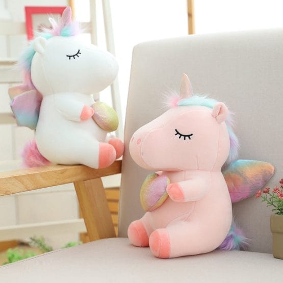 Peluche unicornio con alas 25cm