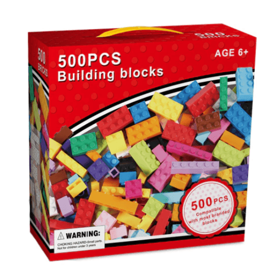 Bloques ladrillitos 500 piezas en caja
