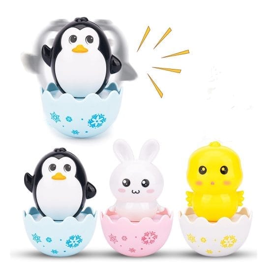 Muñecos de equilibrio en huevo set x3