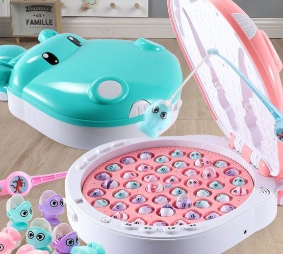 Didactico pesca infantil hipopotamo