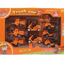 Set de vehiculos construccion naranja