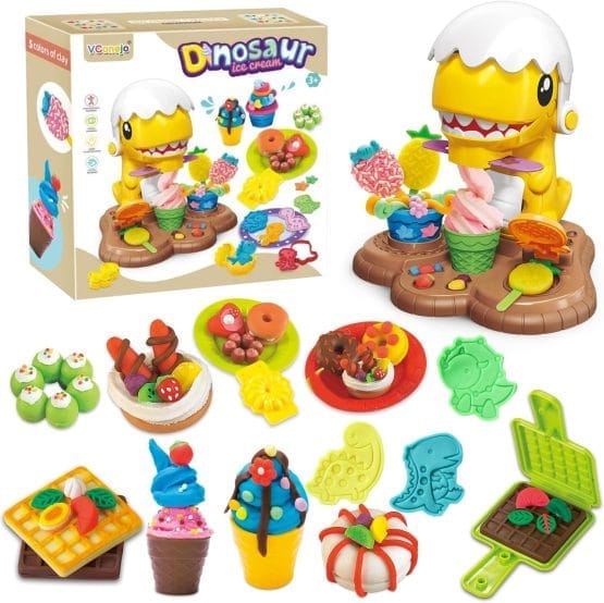 Juego set de masas dinosaurio helados