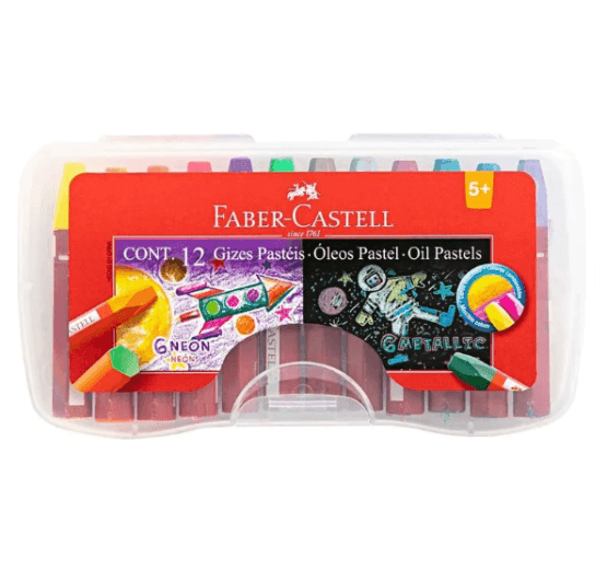 Oleo pasteles faber 12 colores
