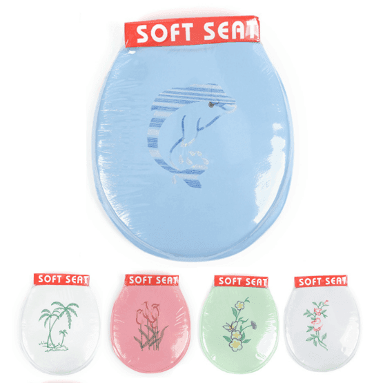 Tapa p/wc acolchonada bordada